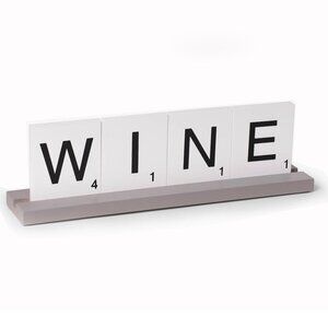Wine Scrabble Design Sign